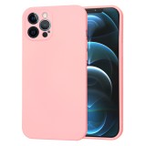 Husa premium din silicon pentru iphone 12 pro max - softflex, microfibra, chalk pink