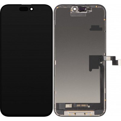 Display cu Touchscreen JK pentru Apple iPhone 16 Pro Max, cu Rama, Versiune LCD In-Cell, Negru foto