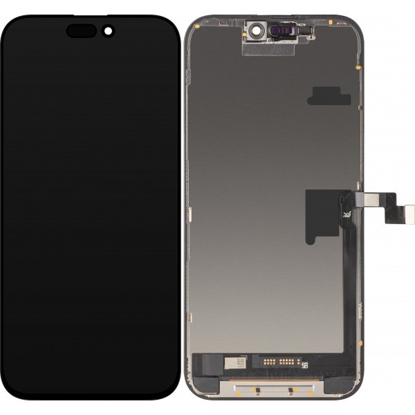 Display cu Touchscreen JK pentru Apple iPhone 16 Pro Max, cu Rama, Versiune LCD In-Cell, Negru