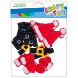 Accesorii pentru activitati senzoriale,haine Mos Craciun,fetru,24 bucati set