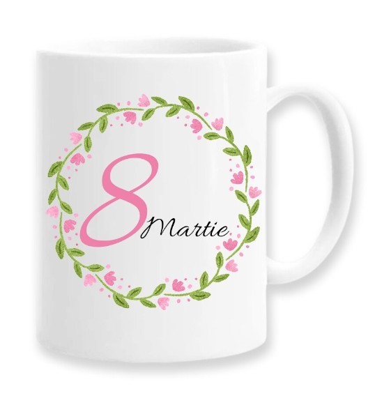 Cana alba personalizata pentru 8 Martie, INOVATIX&reg;. 330ml