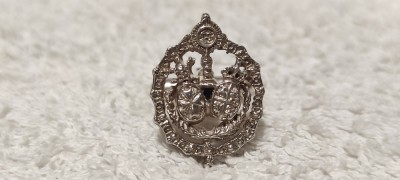 unici BUTONI CAMASA argint cu BLAZON REGAL manopera EXCEPTIONALA superbi VECHI foto