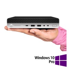 PC Refurbished HP ProDesk 600 G4 Mini, Intel Core i5-8500T 2.10 - 3.50GHz, 8GB DDR4, 256GB SSD + Windows 10 Pro NewTechnology Media