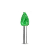 Raspel flacara -13mm biax 6mm, Granulatie Saburr ASPRA - VERDE