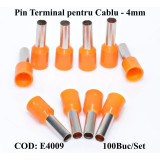 Cumpara ieftin Pin Terminal de Cablu E4009 Portocaliu , Set 100 Buc
