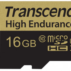 Card de memorie Transcend microSDHC, 16 GB, UHS-I U1, Clasa 10 + Adaptor SD