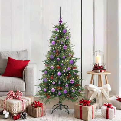 vidaXL Brad de Crăciun artificial cu ramuri articulare Verde 150 cm 3397412 foto