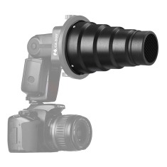 Snoot cu grid pentru blitz pe patina - adaptor universal FalconEyes
