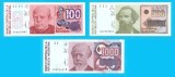 Argentina SET 3x (p#327+328+329) 100+500+1000 Australes 1985-89 UNC 'Sarmiento+Avellaneda+Roca'; (ROG CITITI DETALIILE!)