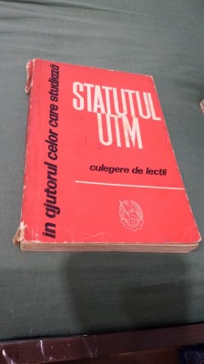 STATUTUL UTM CULEGERE DE LECTII foto