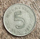 C50 - Moneda foarte veche - Malaezia - 5 sen - 1973