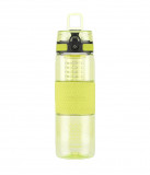 Sticla apa Uzspace Tritan, fara BPA cu capac 700ml verde lamaie Handy KitchenServ