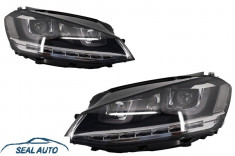 Set 2 faruri 3D LED compatibil cu VW Golf VII (2012-2017) R-Line LED Semnalizare Dinamica foto