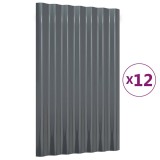 Cumpara ieftin Panouri de acoperis 12 buc. otel galvanizat antracit 60x36 cm