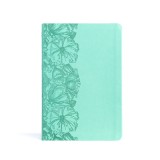 CSB Large Print Thinline Bible, Light Teal Leathertouch, Value Edition