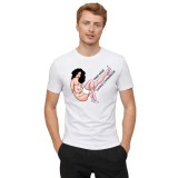 Tricou barbati alb - Fiind Baiet Cutreieram - XL