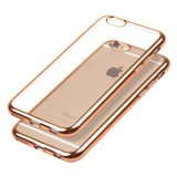 Husa E-TPU pentru Iphone 7, silicon, margine rose gold, Mobile Tuning