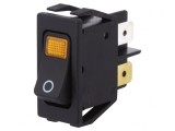 &Icirc;ntrerupător Basculant ON-OFF 16A Negru IP40 cu Bec 230V