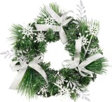 Coronita decorativa de Craciun naturala cu fundite, 35 cm