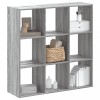 VidaXL Bibliotecă, gri sonoma, 102x32x102 cm, lemn prelucrat 852821