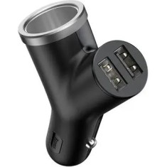 Incarcator auto Baseus CCALL-YX01 Y type Quick Charge 40W 2x USB Output 4.5V 5A +1x bricheta auto negru