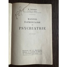 Manuel elementaire de psychiatrie - M. Nathan
