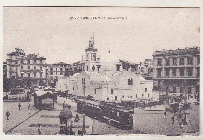 bnk cp Algeria - Alger - Place du Guvernement - necirculata