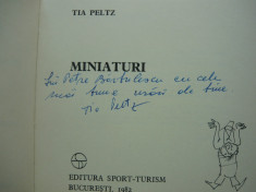 TIA PELTZ - MINIATURI ( cu autograf ) - 1982 foto