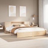 VidaXL Pat cu bibliotecă fără saltea, 180x200 cm, lemn masiv de pin 3322365