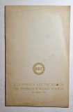 Broşură &bdquo;Conferinţa Electricienilor din RPR &ndash; Bucureşti 1957&rdquo; ASIT-industrie electrotehnică