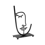Decoratiune din metal, Model Fata, 22.5x14 cm, Negru, ATU-088075, Oem