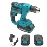 Bormasina cu percutie 720W cu 2 baterii litiu 21V/2Ah, turatie 1700 rpm