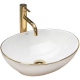 Lavoar pentru blat Rea Sofia Gold Edge