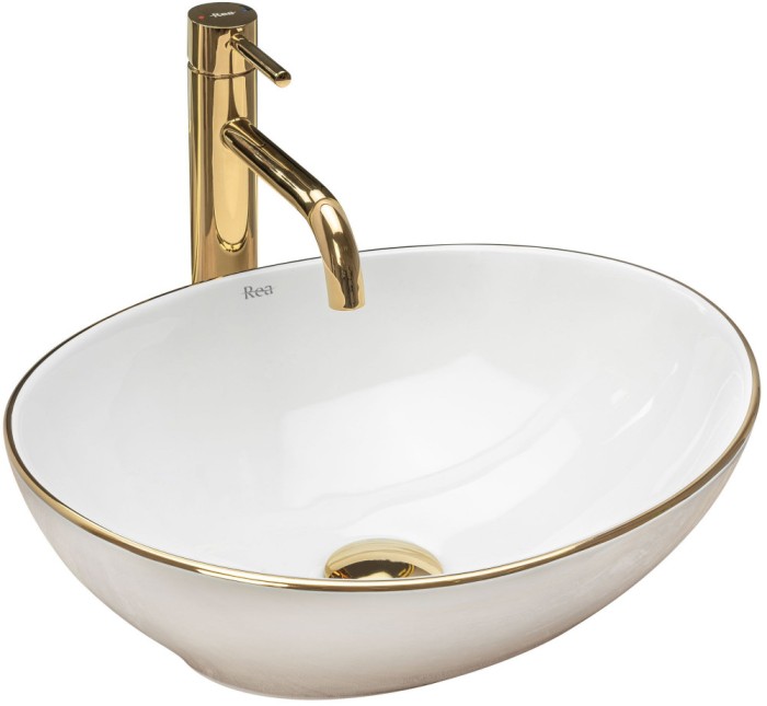 Lavoar pentru blat Rea Sofia Gold Edge