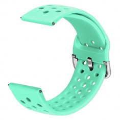 Curea silicon, compatibila Huawei Watch GT 3 42mm, VD Very Dream®, telescoape QR, Mint Green
