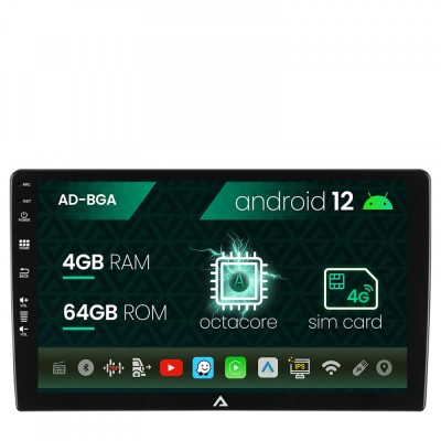 Navigatie All-in-one Universala, Android 13, A-Octacore 4GB RAM + 64GB ROM, 10.1 Inch - AD-BGA10004 foto