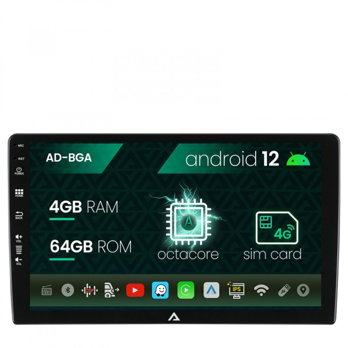 Navigatie All-in-one Universala, Android 13, A-Octacore 4GB RAM + 64GB ROM, 10.1 Inch - AD-BGA10004