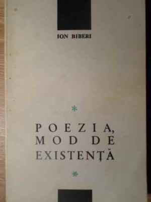 POEZIA, MOD DE EXISTENTA-ION BIBERI-224033 foto