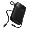 Acumulator Extern 2x Lightning, 3x Type-C, 2x USB, 22.5W, 10000mAh + Cablu Type-C, 30cm - Baseus Qpow Pro+ (P10055003113-00) - Black