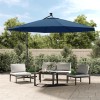 VidaXL Umbrelă &icirc;n consolă de grădină cu LED-uri, albastru azur, 350 cm 313785