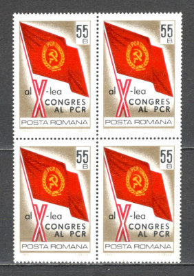 Romania.1969 Congresul x pcr bloc 4 ZR.324 foto