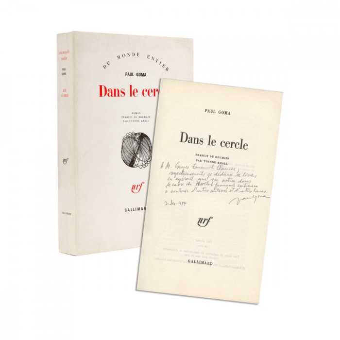 Paul Goma, Dans le cercle, 1977, cu dedicație
