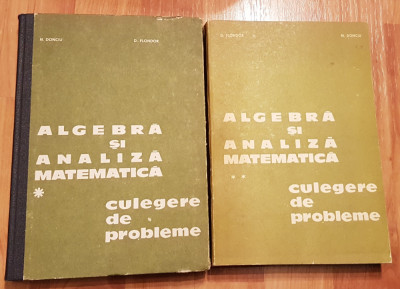 Algebra si analiza matematica de D. Flondor, N. Donciu (2 vol) foto