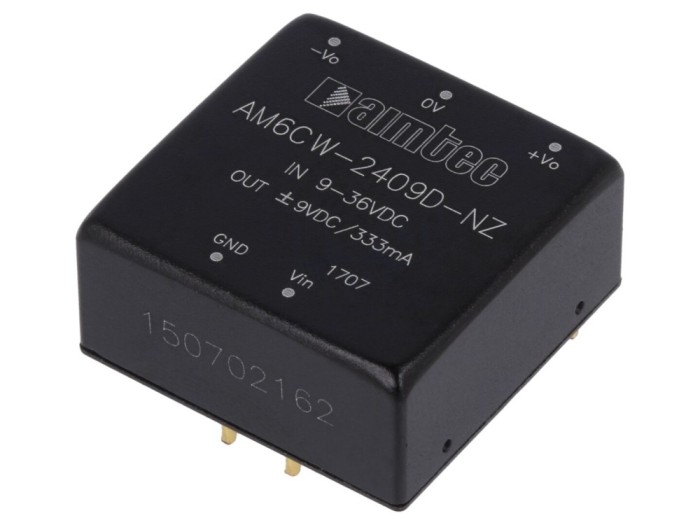 Convertor DC/DC 9-36V la 9V/-9V 6W