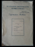Buletin informativ festivalul international George Enescu nr 17 din 21 IX 1958
