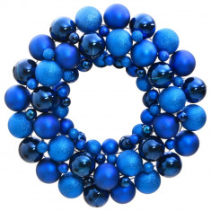 vidaXL Coroană de Crăciun, albastru, 45 cm, polistiren