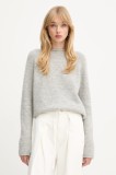 BOSS Orange pulover din amestec de l&acirc;nă culoarea gri, light, cu turtleneck, 50548930