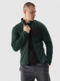 Polar cu guler regular pentru bărbați - verde, 4F Sportswear