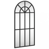 Cumpara ieftin Oglinda de perete, negru, 30x60 cm, arcuita, fier