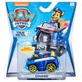 Masinuta cu figurina Paw Patrol True Metal, Chase, 20118520